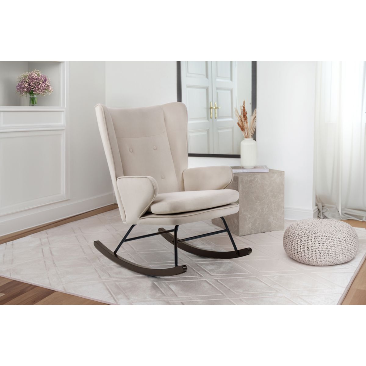 Schaukelstuhl Melorie 125 beige Bild 5