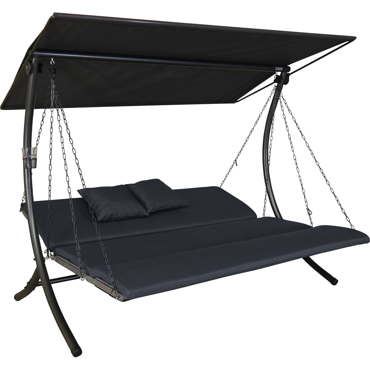 Angerer Freizeitmöbel GmbH Hollywoodschaukel 3-Sitzer Luxus Zip anthrazit Bild 3