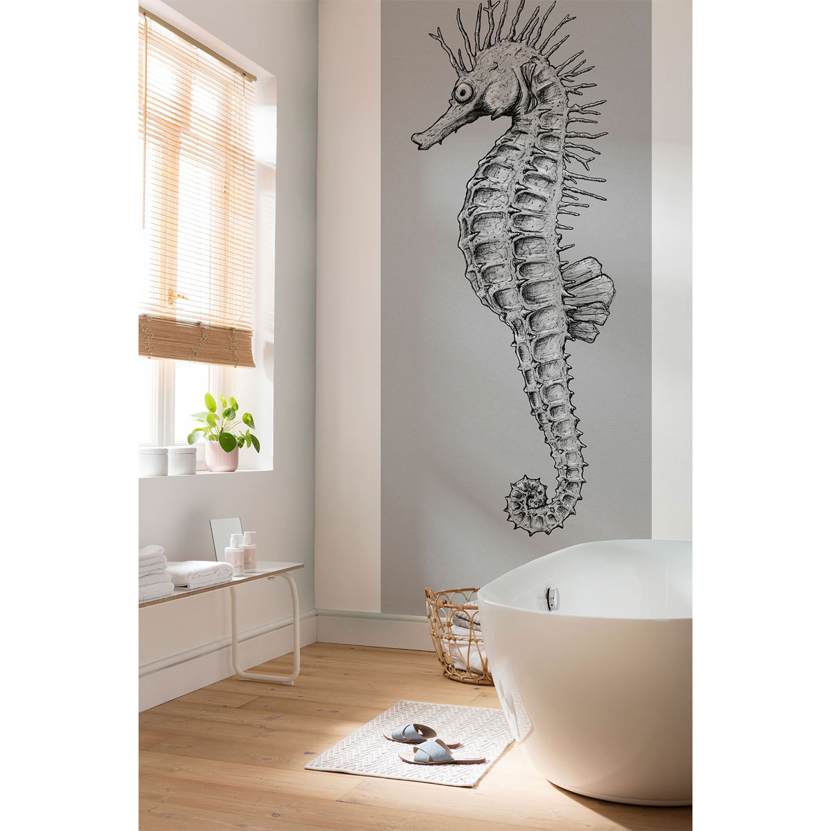 Komar  Vlies Fototapete Seahorse Panel 100x250 cm