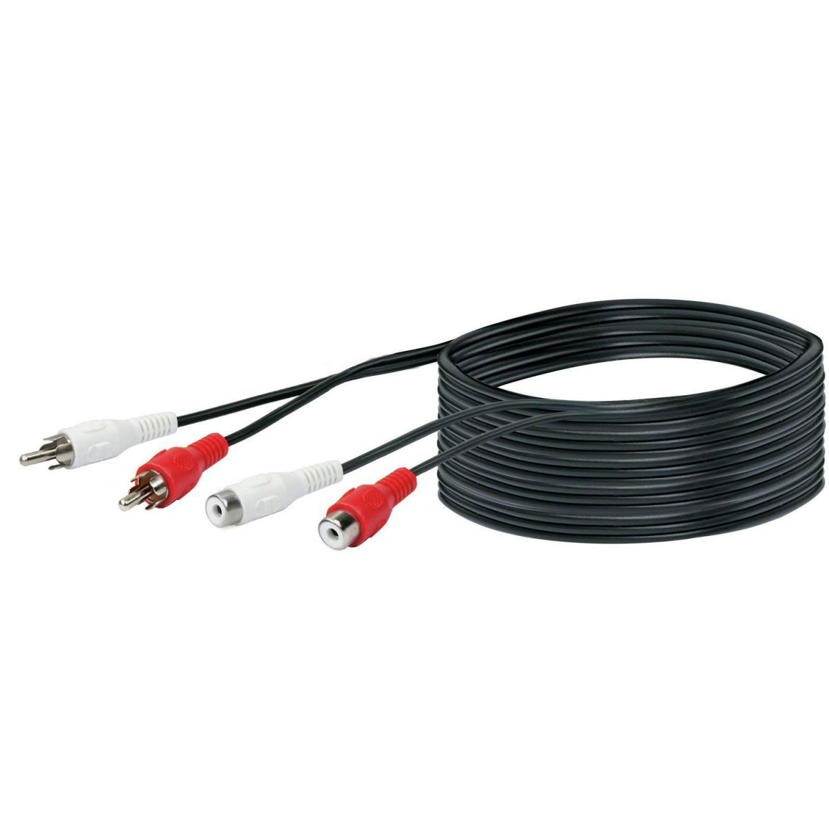 Schwaiger Cinch-Audio-Anschlusskabel schwarz 10 m