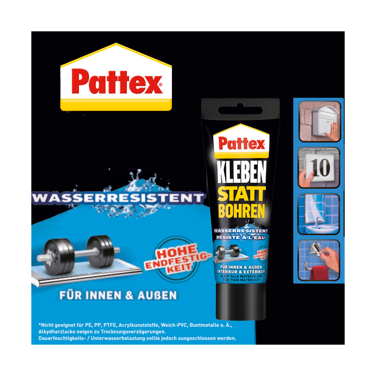 Pattex Montagekleber Kleben statt Bohren wasserresistent 340 ml Bild 3