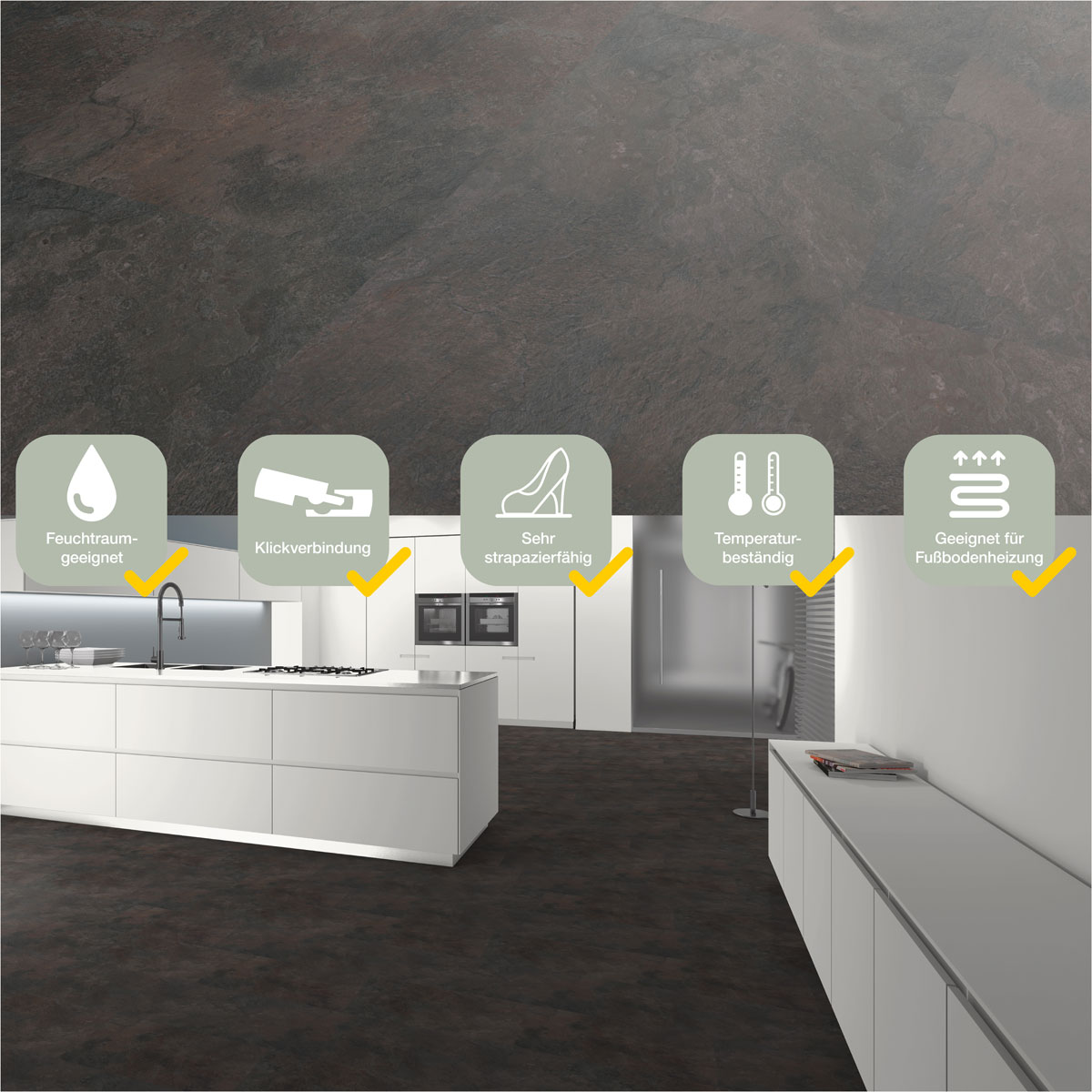 Specht Vinylboden  Vinyl SPC Ambiente Fliese Paris 610 x 304,8 x 4,8 mm Bild 2