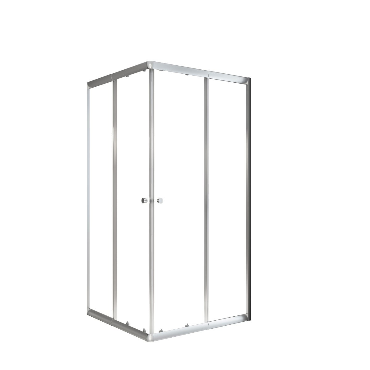 Schulte Eckdusche mit Schiebetür Sunny 75-90 x 180 x 75-90 cm ESG silberfarben Klar hell 50 Bild 2