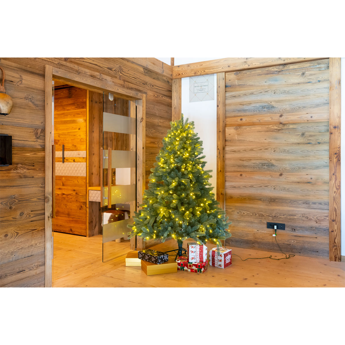 Evergreen Künstlicher Weihnachtsbaum Vermont Fichte inkl. LEDs 129x180cm Grün Bild 3