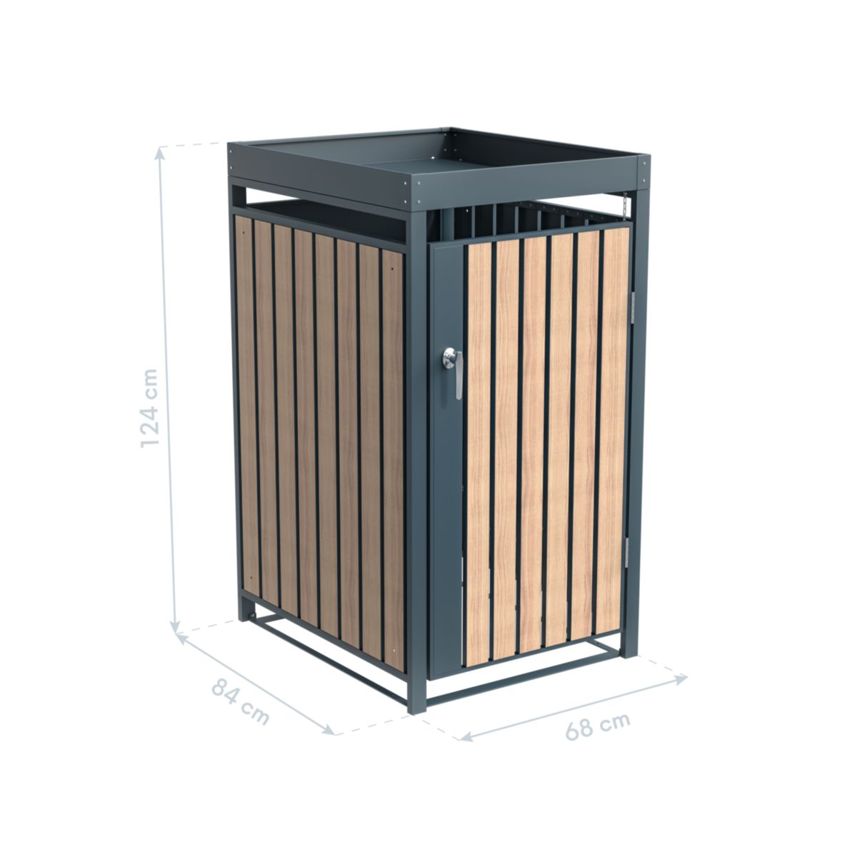 Westmann Mülltonnenbox Planta 1x 240 L 84x68x124,5 cm Bild 2