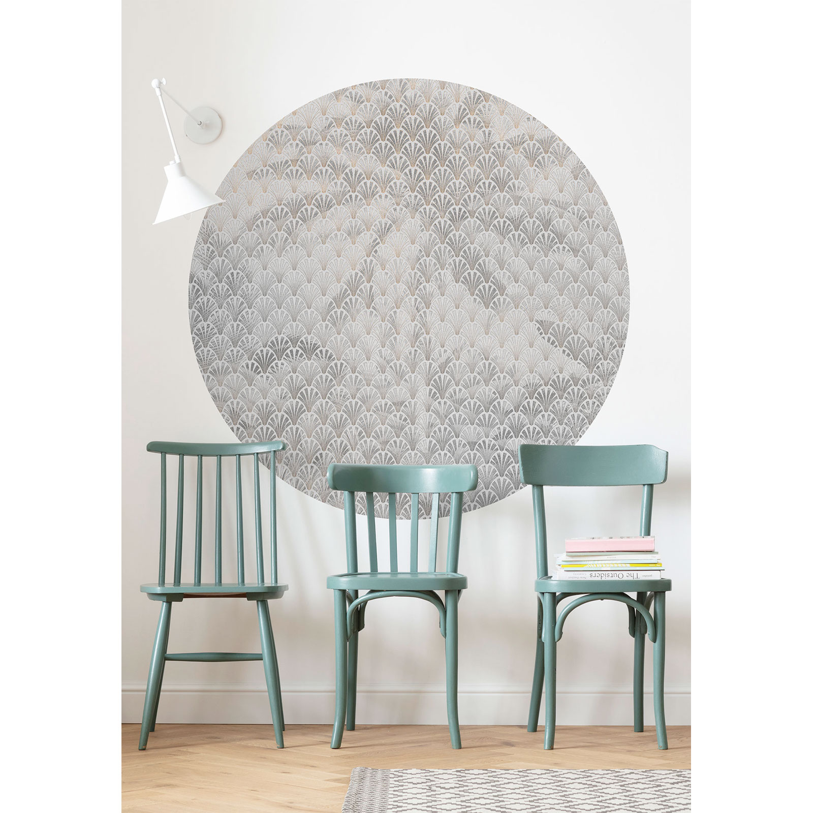 Komar  Selbstklebende Vlies Fototapete rund Palma Durchmesser 125 cm