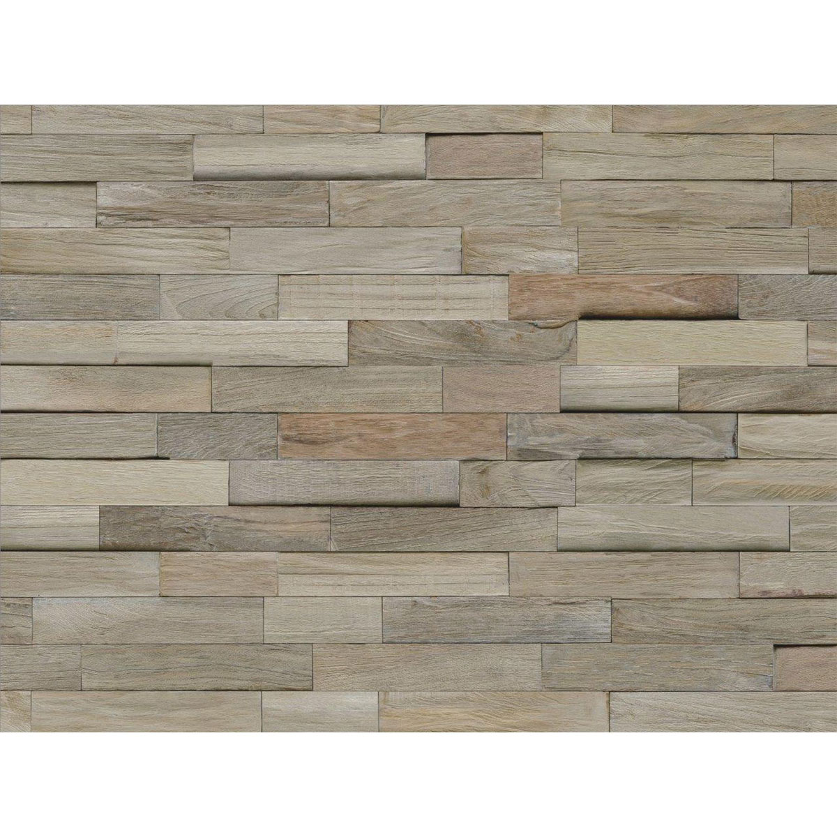 Indo Wandverkleidung Teak Gun Smokey 10er-Set