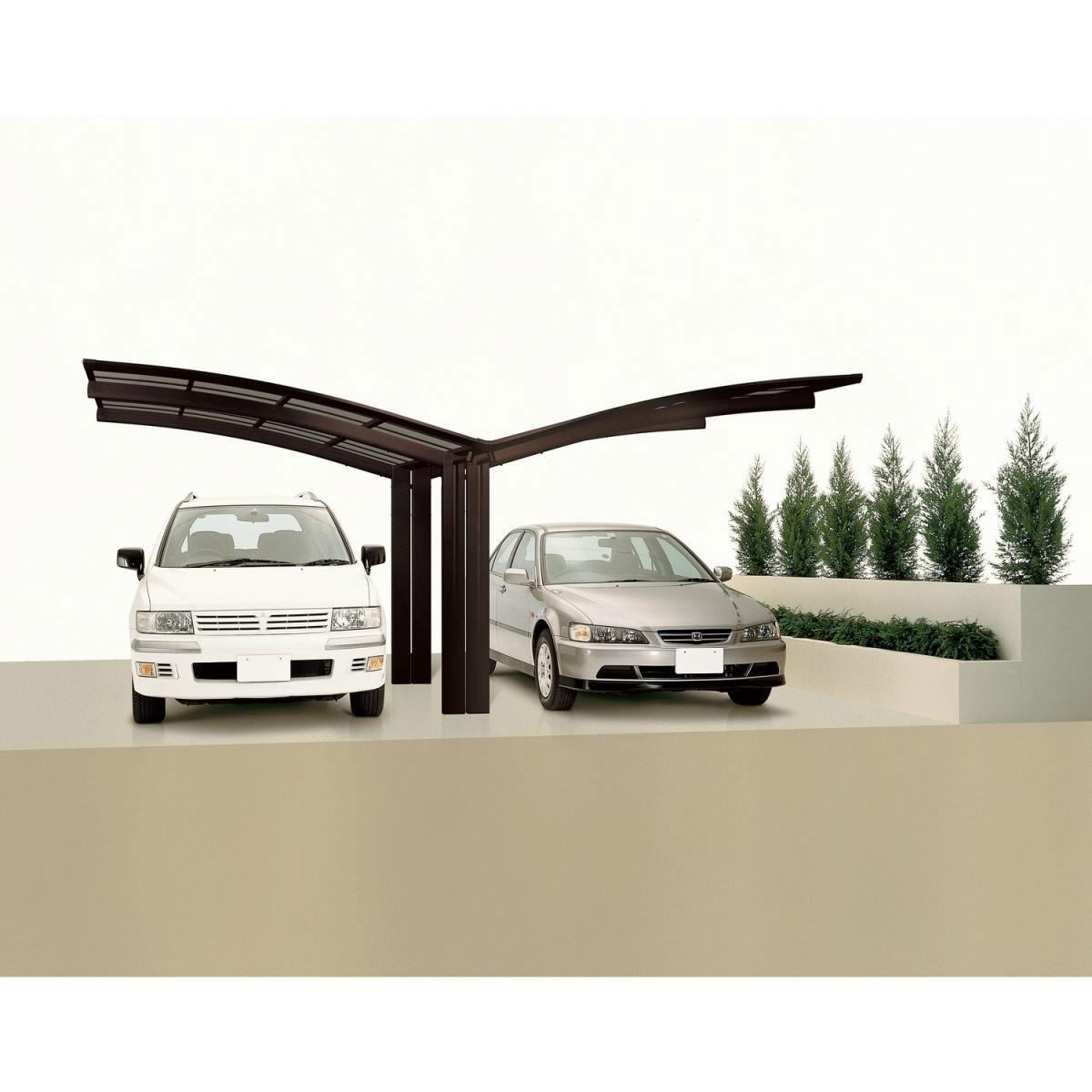 Ximax Carport Alu Portoforte 60 Mattbraun Y-Ausführung