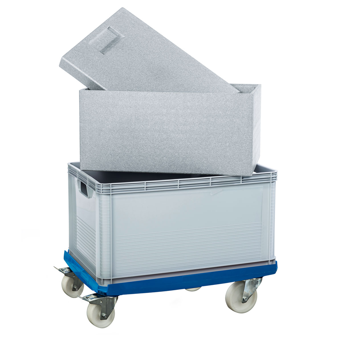 Rollwagen für Kunststoffbehälter 61 x 16,5 x 41 cm Bild 3