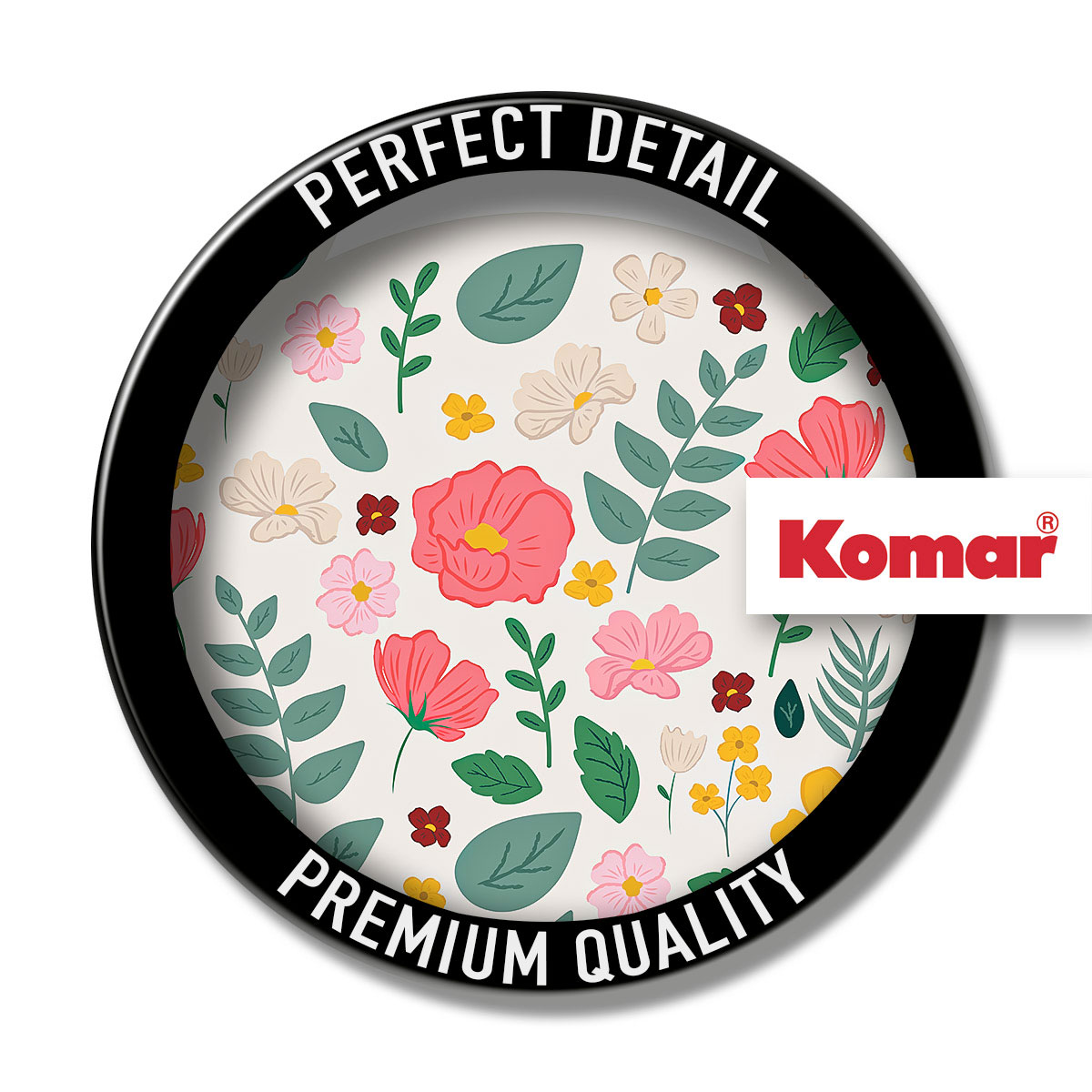 Komar  Selbstklebende Vlies Fototapete rund Mickey Head Wildflowers Durchmesser 125 cm