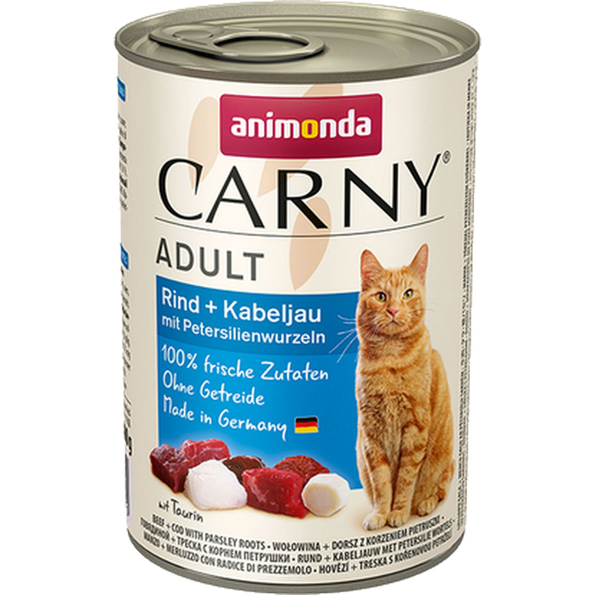 Carny Cat Adult Rind und Kabeljau und Petersile 400g Dose