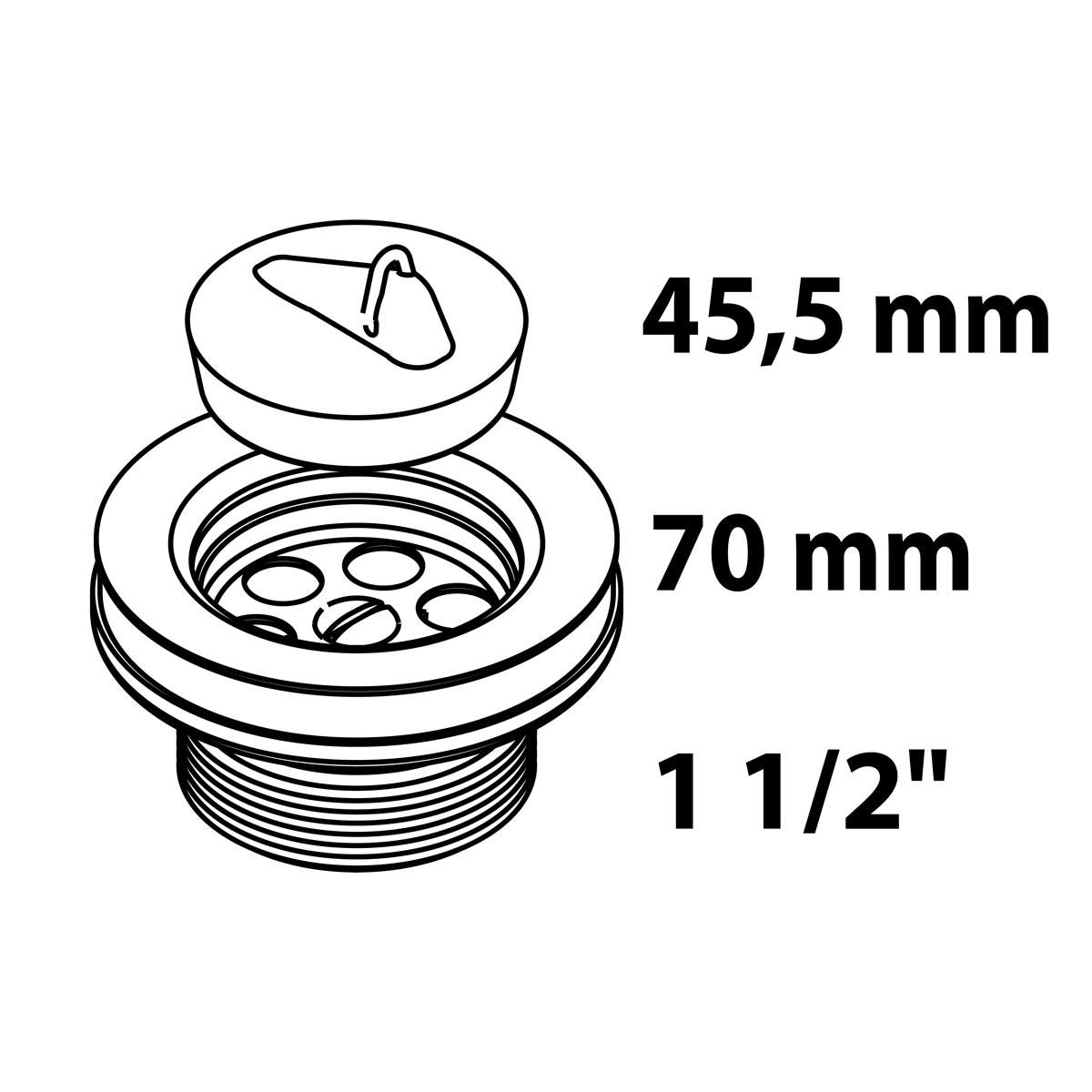 Kirchhoff Ablaufventil ECO-SAVE KS grau 1 1/2" AG x Durchmesser 70 mm Bild 2