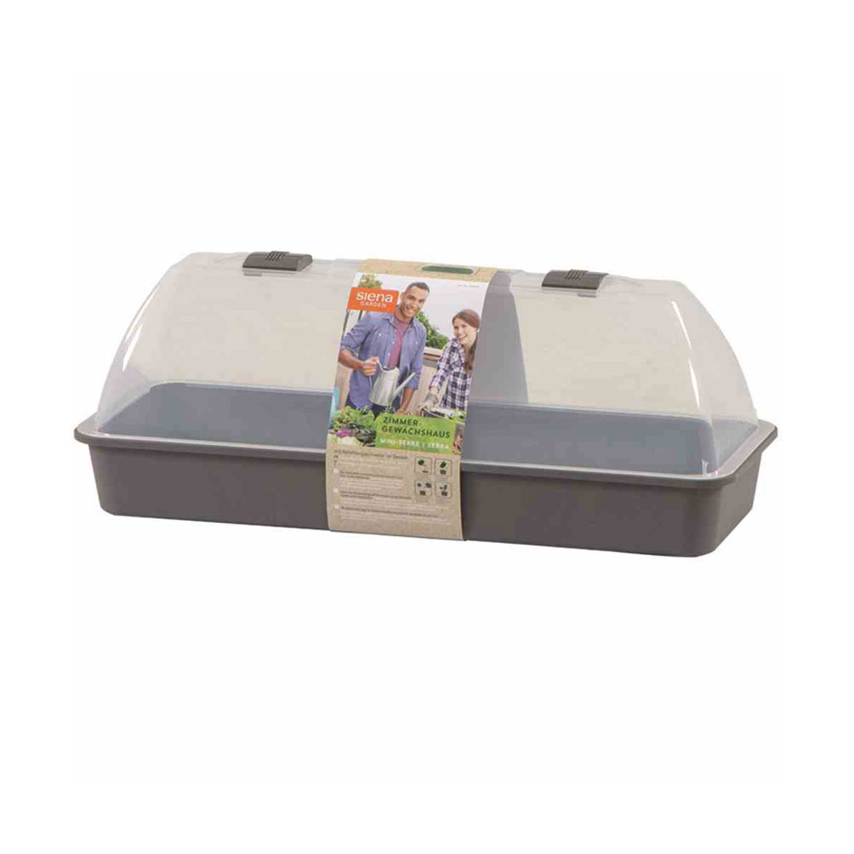 Siena Garden Zimmergewächshaus 54 x 20 cm anthrazit