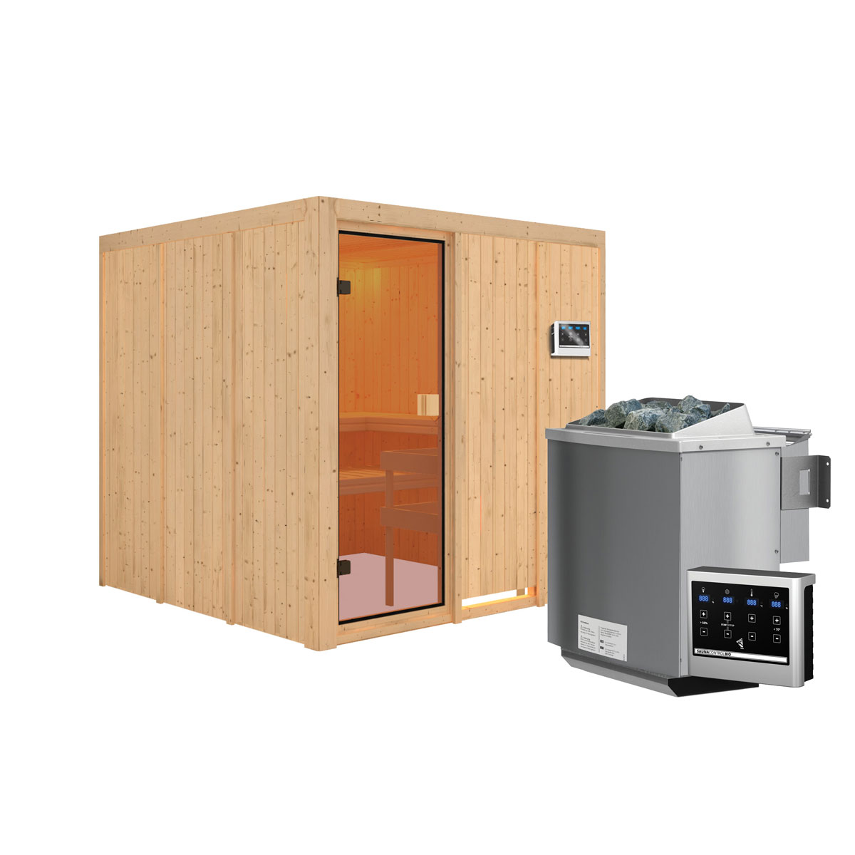 Karibu Sauna Oulu naturbelassen Bio externe Steuerung Bild 3