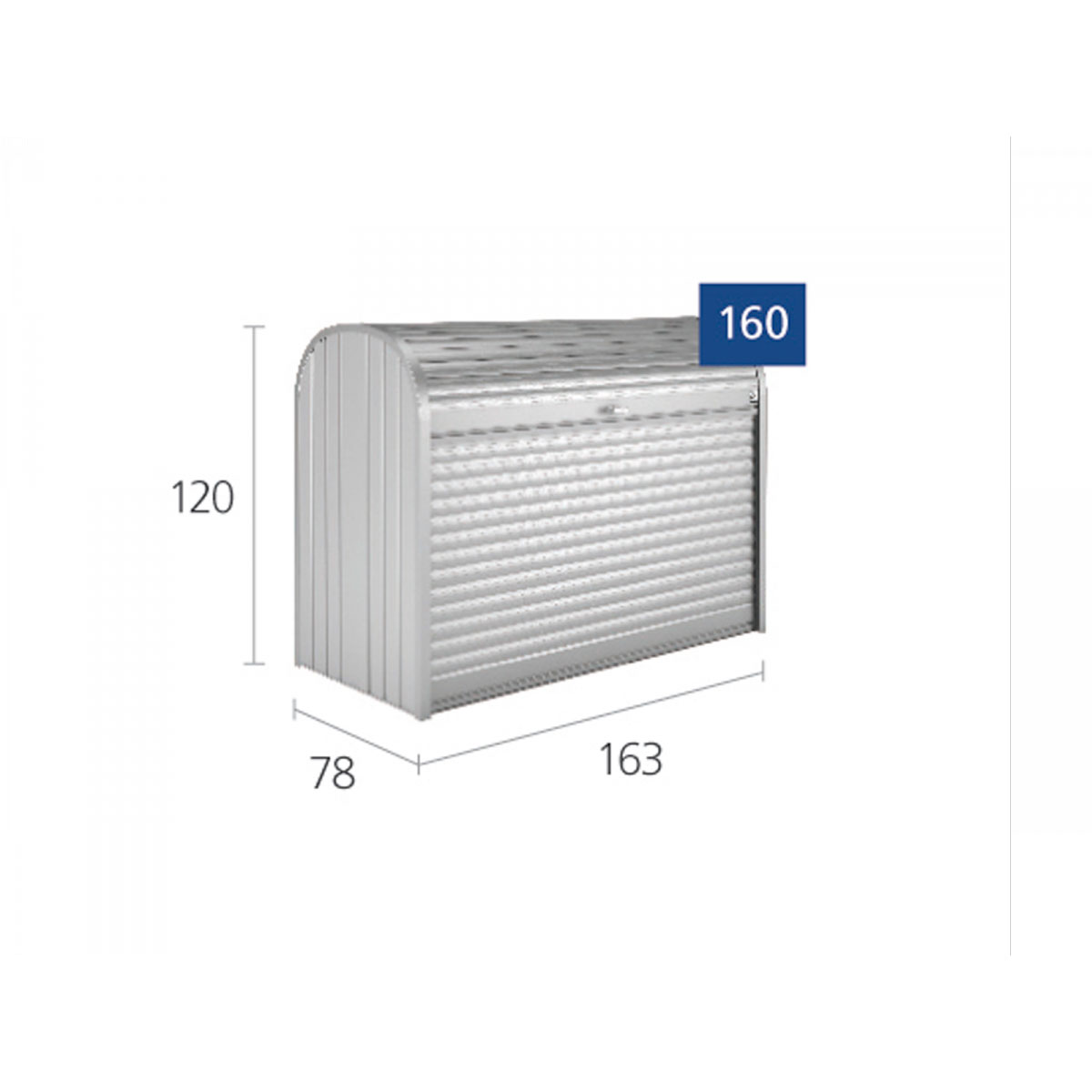 Biohort Universalbox StoreMax quarzgrau 163 x 120 x 78 cm Bild 6
