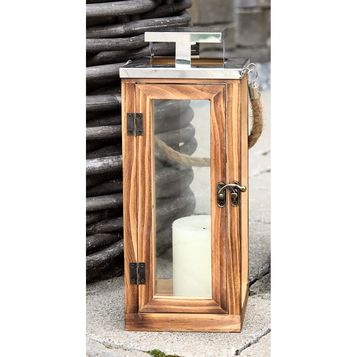 Laterne Nature 12,5 x 12,5 x 31 cm Bild 1
