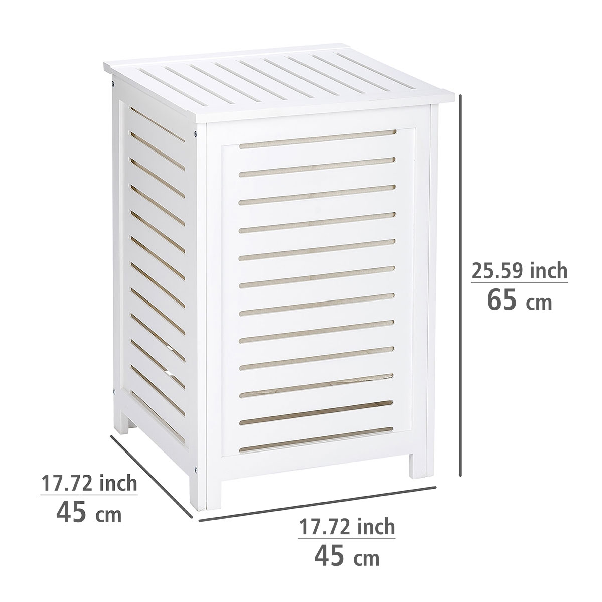 Wenko  Wäschetruhe Oslo aus Echtholz Wäschesammler massiv Bild 4