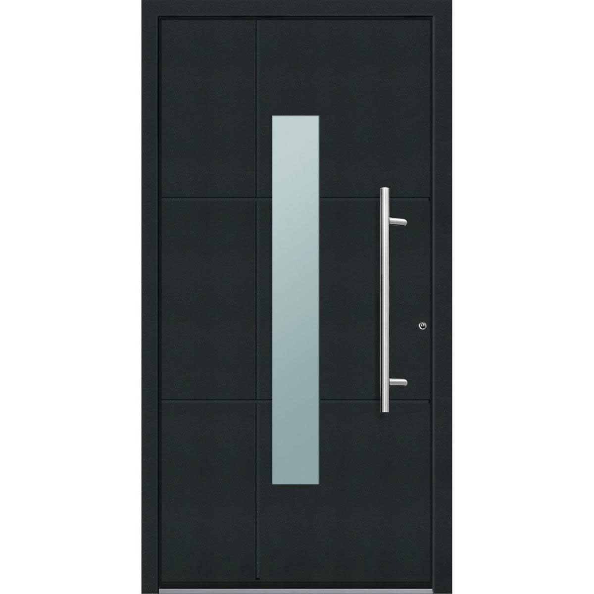 Aluminium Sicherheits-Haustür Parma Superior 60 mm anthrazit 100 x 210 cm Anschlag rechts inkl Griffset Bild 1