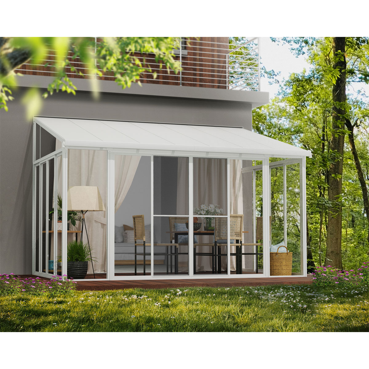 Wintergarten Sanremo 3x4.25Alu Weiss 294x425cm