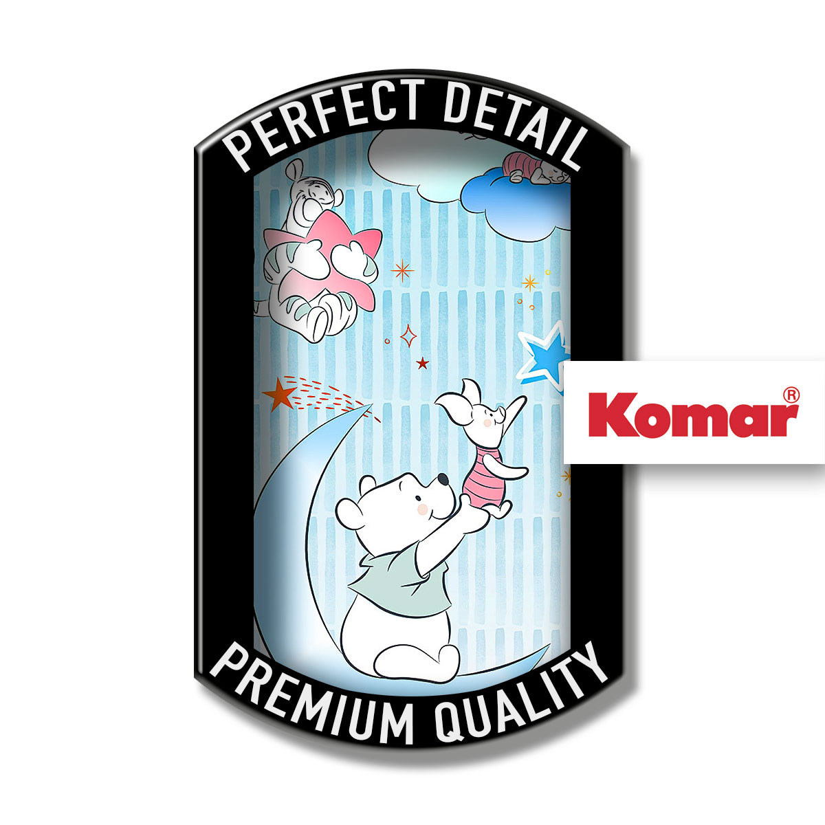 Komar  Vlies Fototapete Winnie the Pooh Piglet and Stars 100x280 cm Bild 4