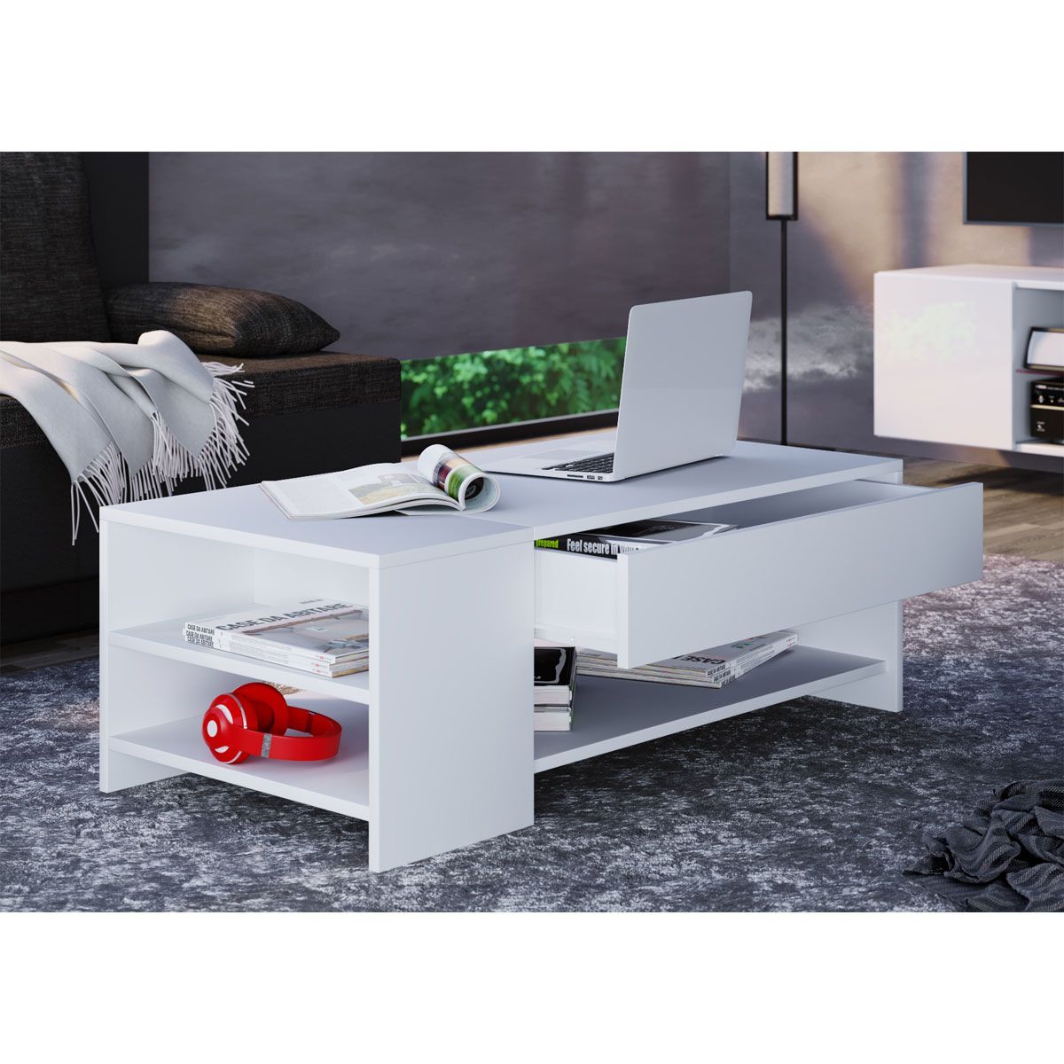 Couchtisch Tindus weiß/weiß Bild 2