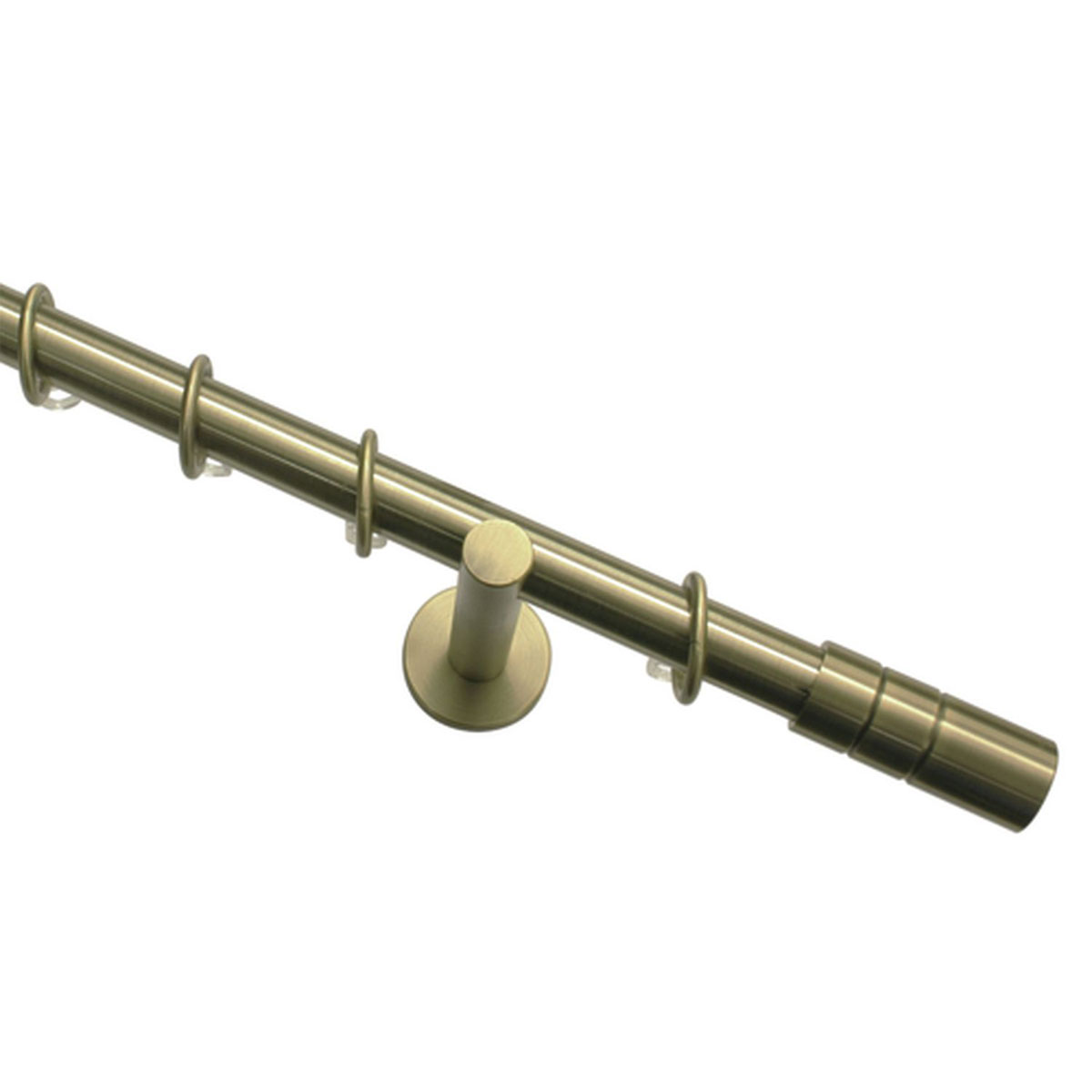 Gardinia Gardinenstange Zylinder Durchmesser 20 mm 160 cm Messing-antik