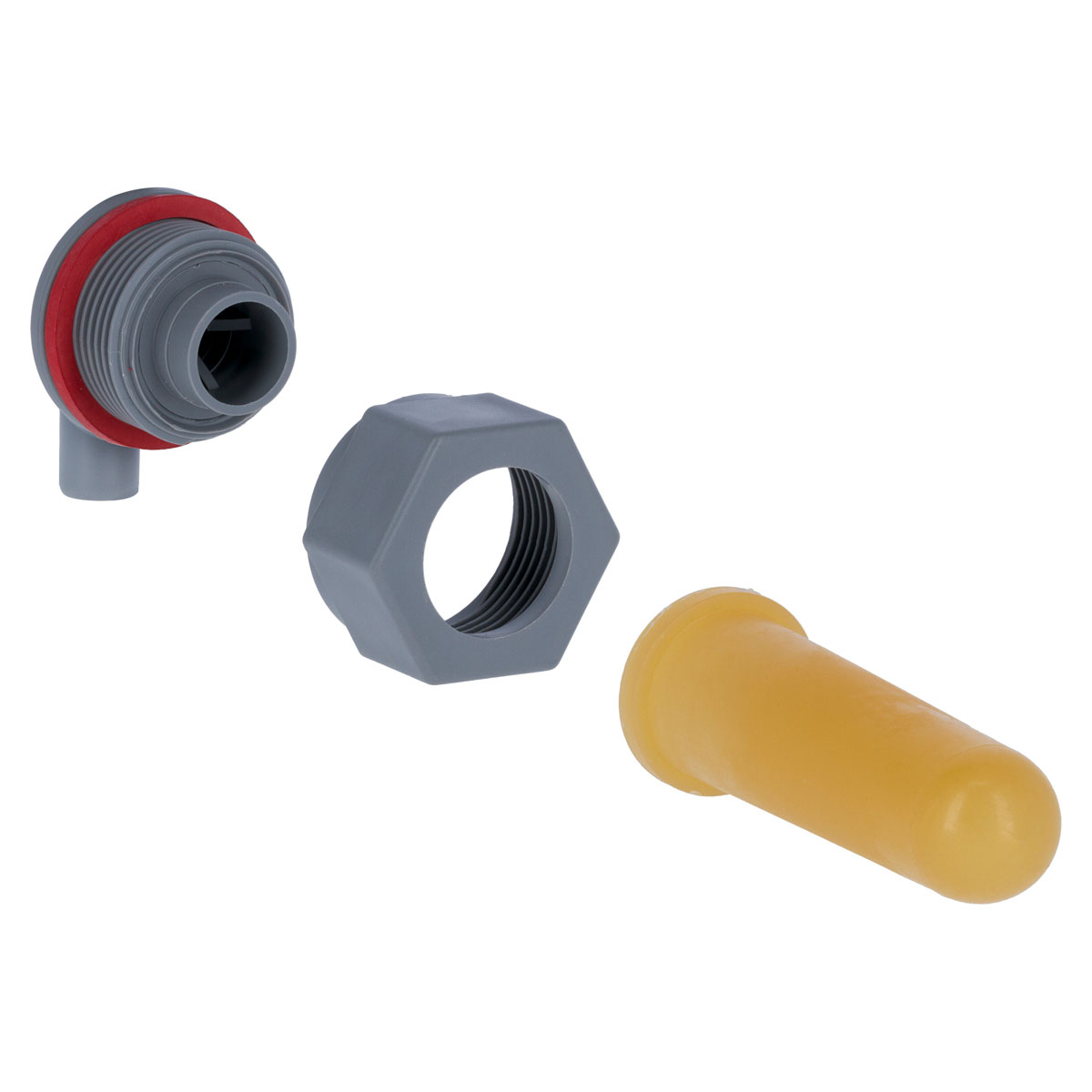 Schraubventil mit Latexsauger grau-gelb
