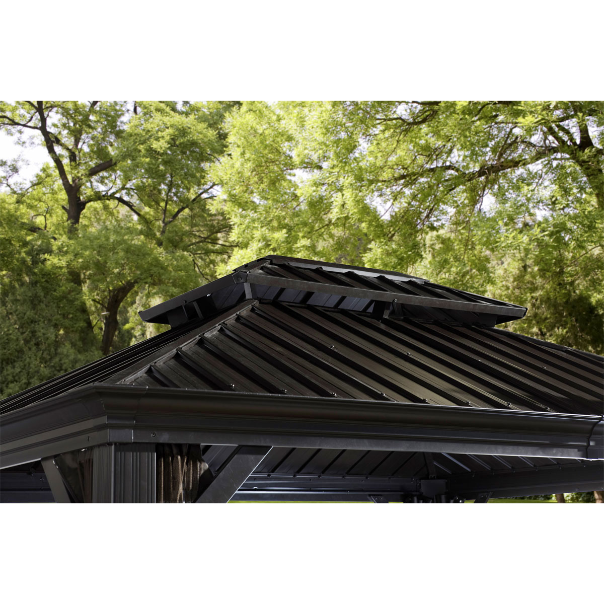 Sojag Pavillon Messina 1012 inkl. Moskitonetz 298x363x291,5cm Anthrazit Bild 11