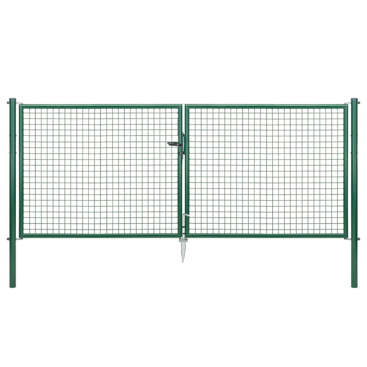 GAH Alberts Doppeltor Wellengitter Typ 4857 3000 x 1250 grün