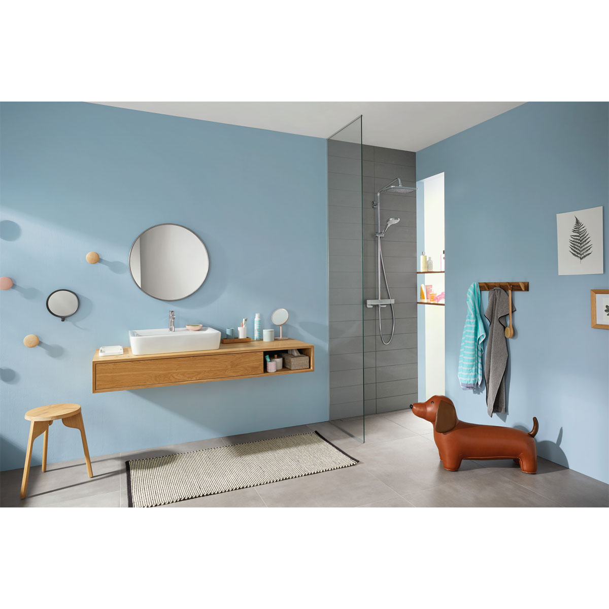 Hansgrohe  Duschsystem 280 Croma E 1 Strahlart mit Thermostat Ecostat E Chrom Bild 3