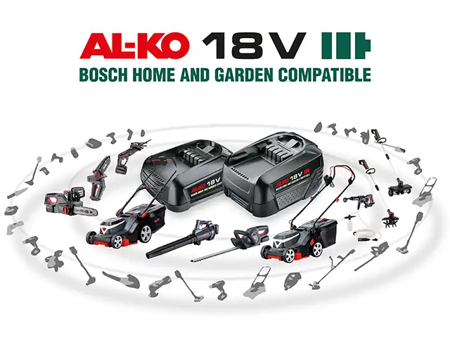 AL-KO 18V - Bosch Home and Garden kompatible Werkzeugpalette.