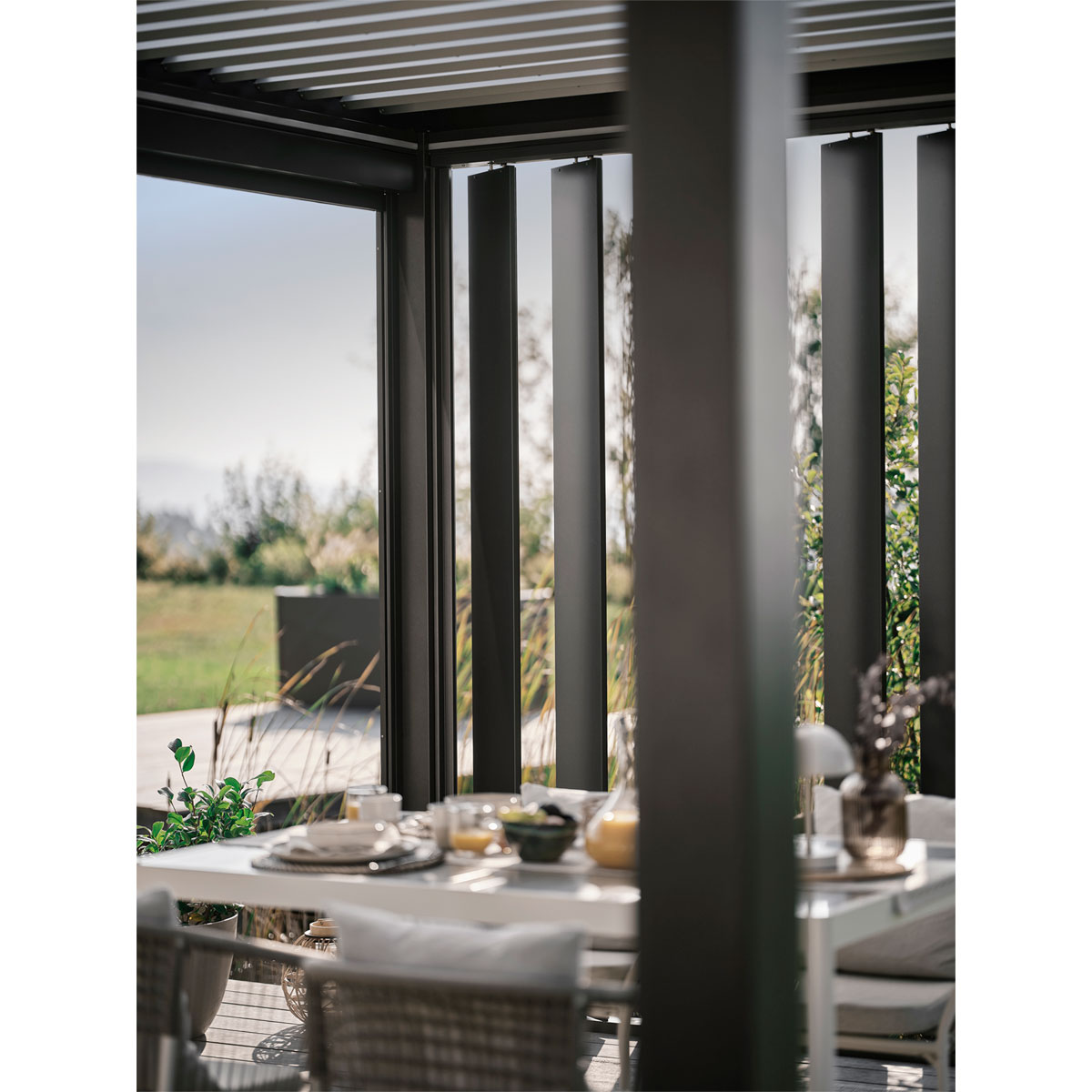 Biohort Pergola Gr. 4 x 3 dunkelgrau/silber-metallic Bild 3