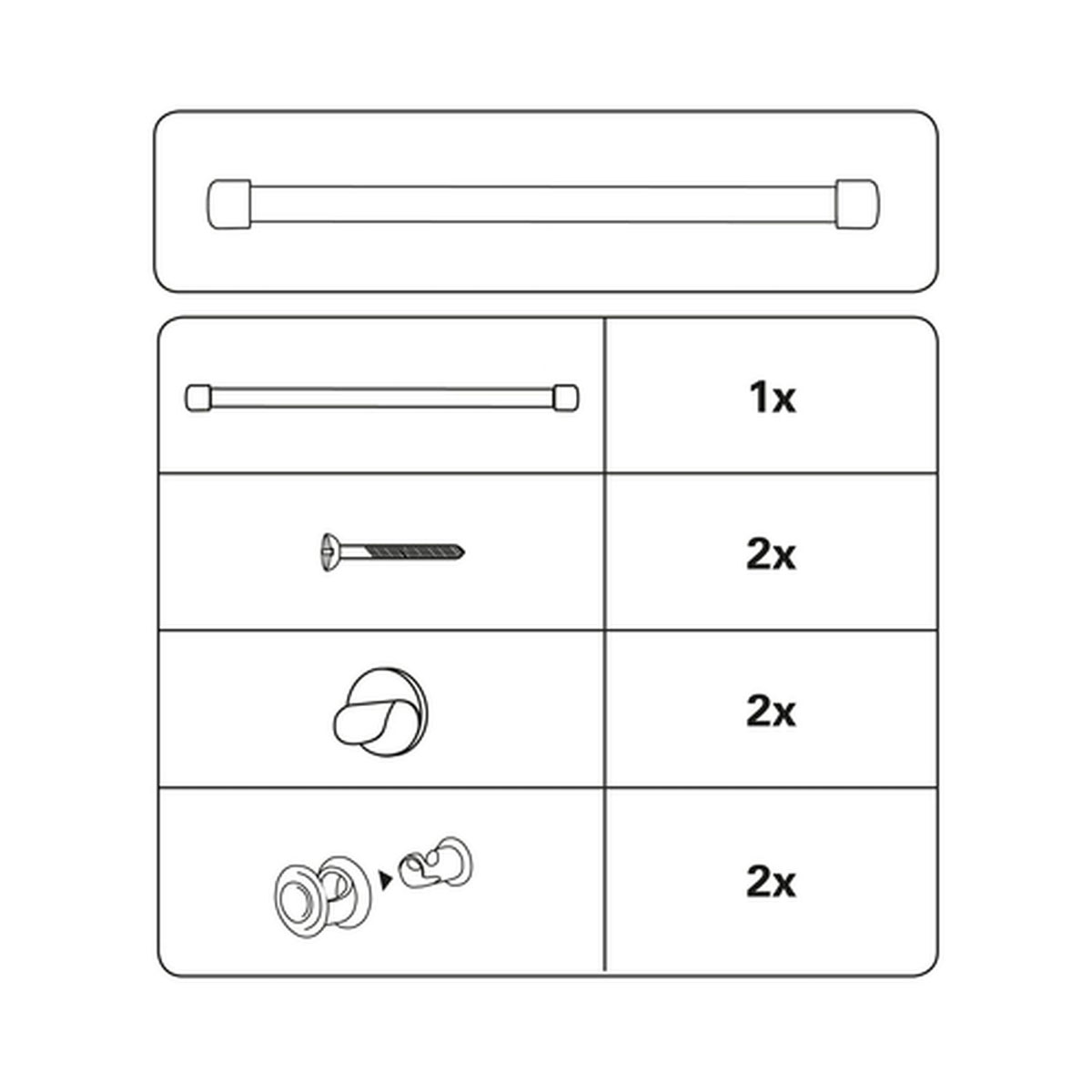 Gardinia Vitragestange Nevada Durchmesser 12 mm 120 cm weiß Bild 3