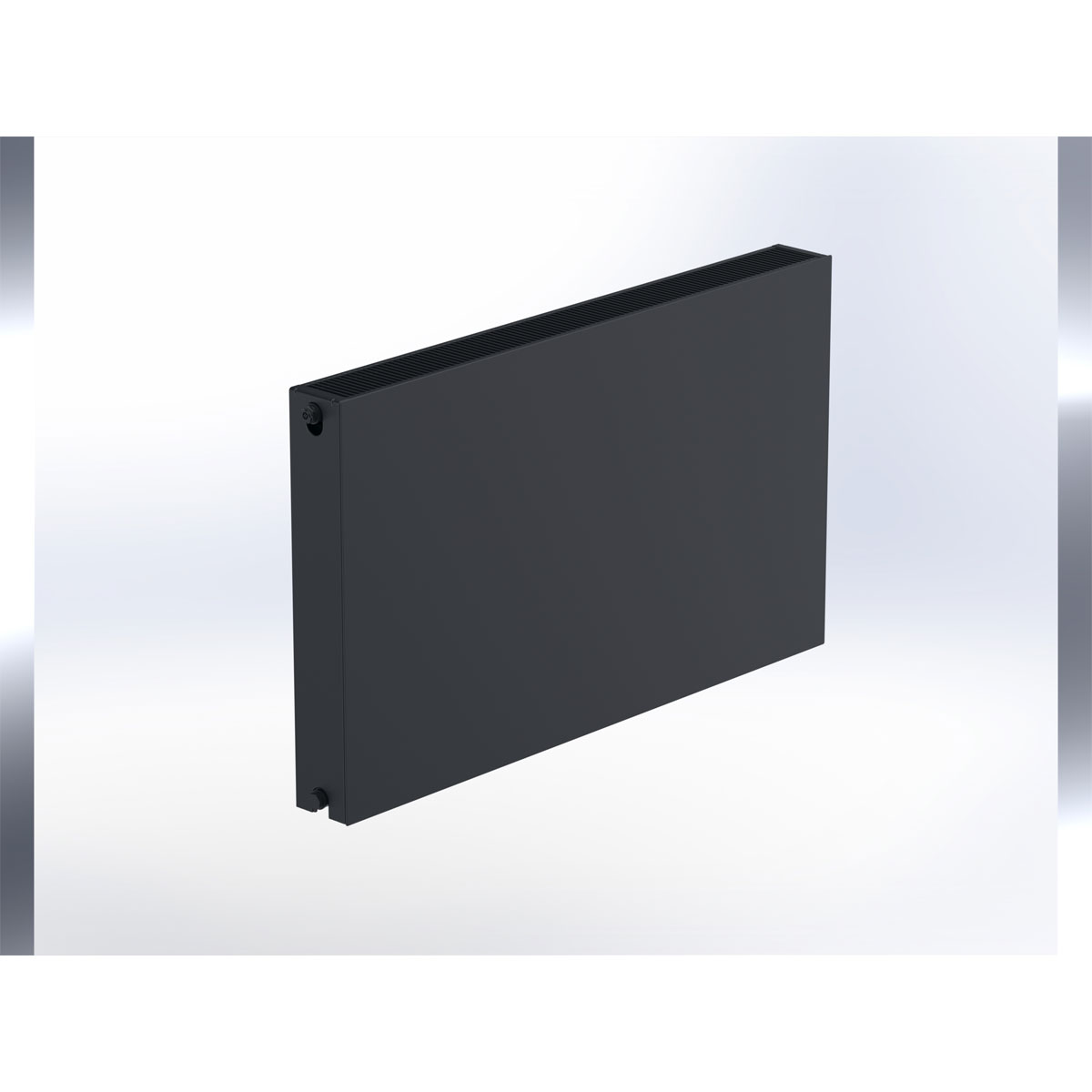 sanicomfort  Planheizkörper Set Typ DK22 60 x 140 cm schwarz matt RAL 9005 Bild 11