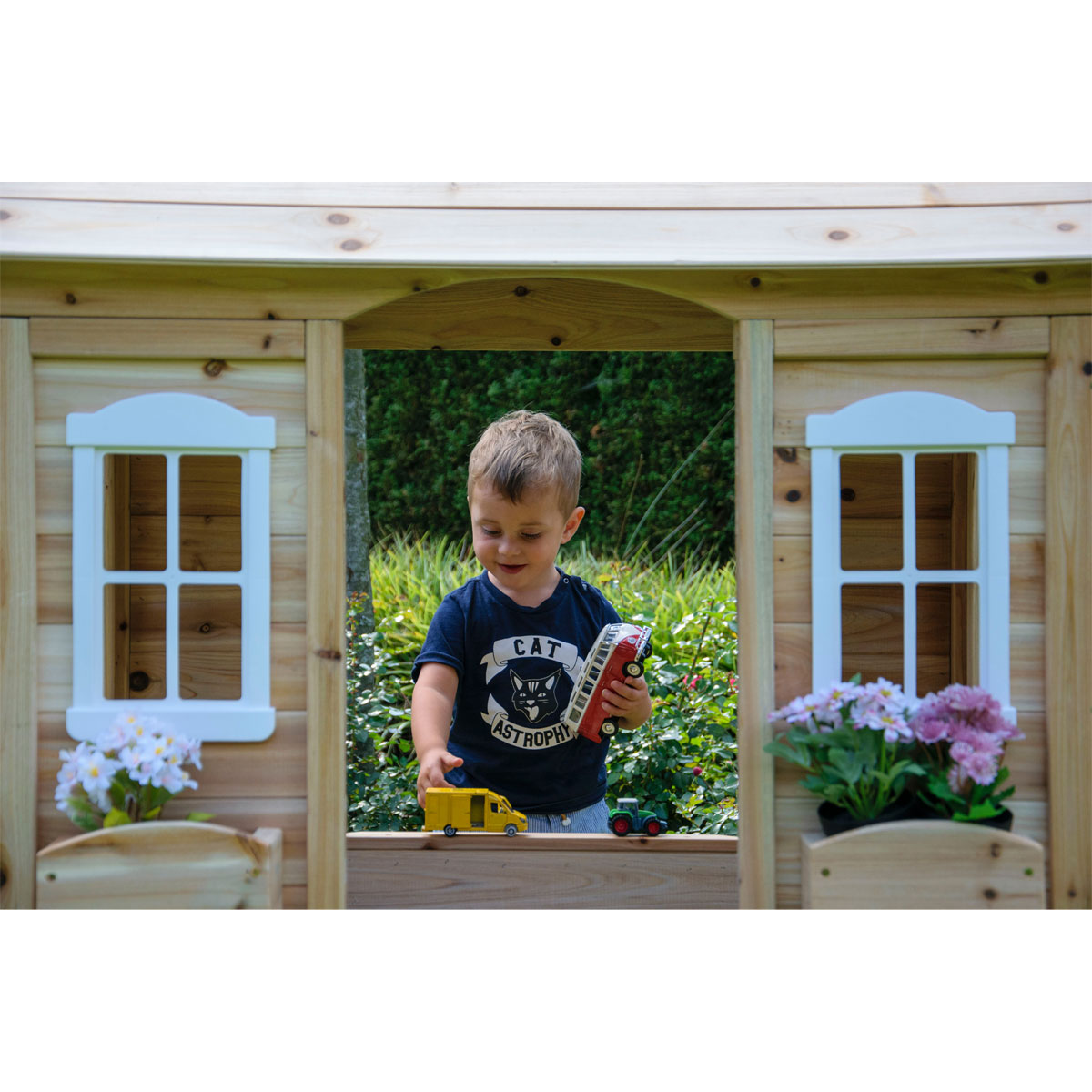 dobar Garten-Spielhaus 107 x 94 x 114,5 cm natur Bild 6