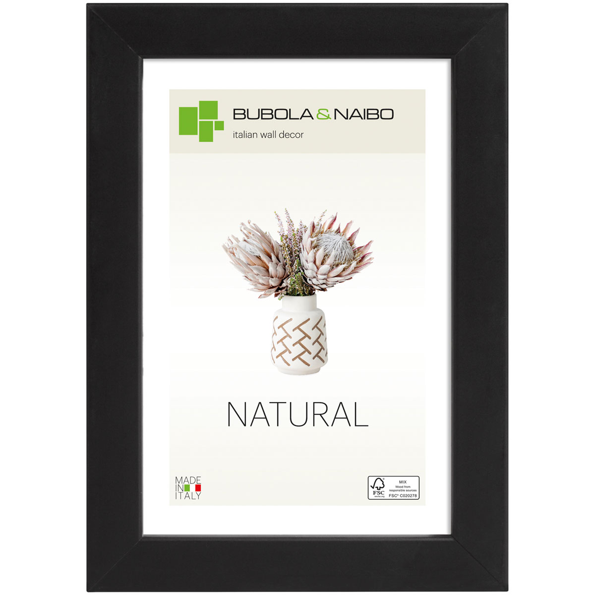 Holzrahmen BROOKE 24 x 30 cm Schwarz