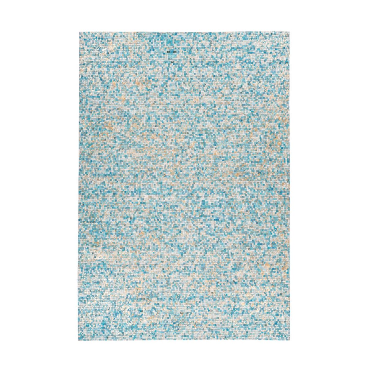 Lederteppich „Finish 100“, türkis/gold