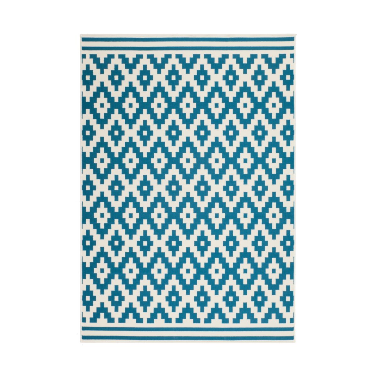 Now! 325 Weiß / Türkis 200cm x 290cm