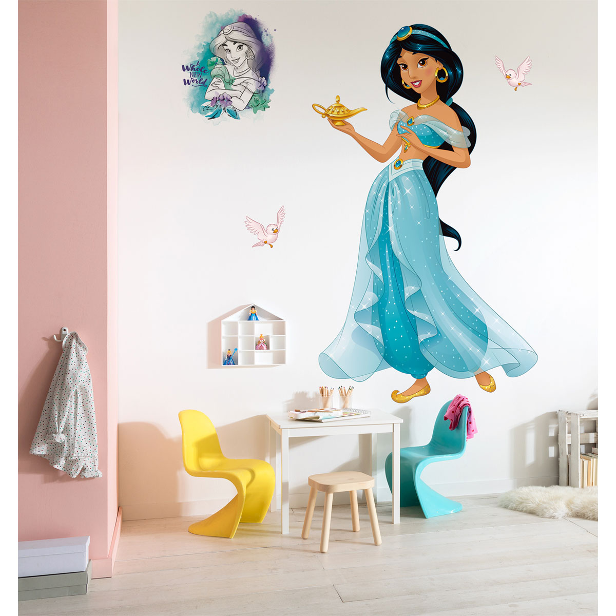 Komar  Selbstklebende Vlies Wandtattoo Jasmin XXL 127x200 cm