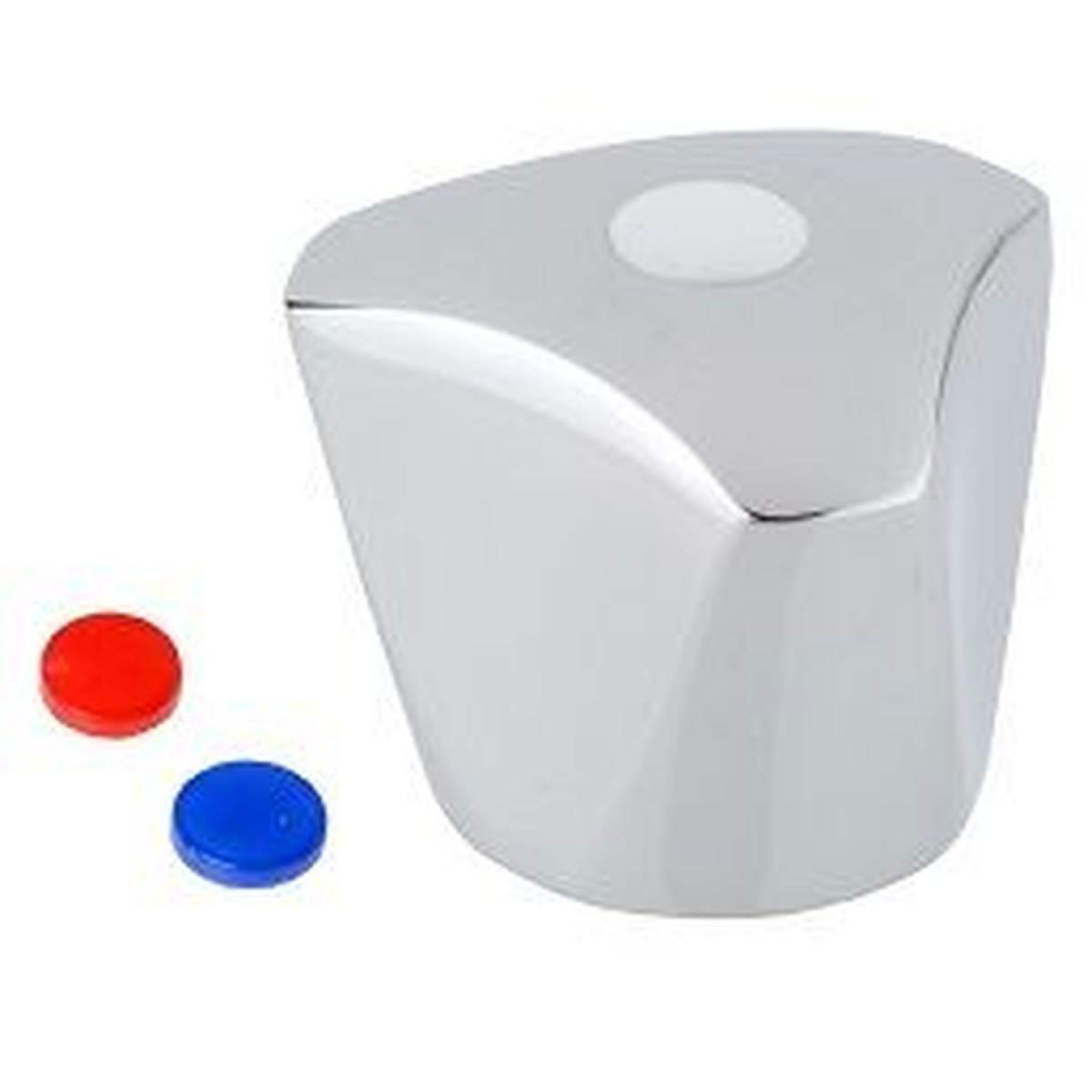 Kirchhoff Metall-Haubengriff verchromt Markierung blau/rot/weiß