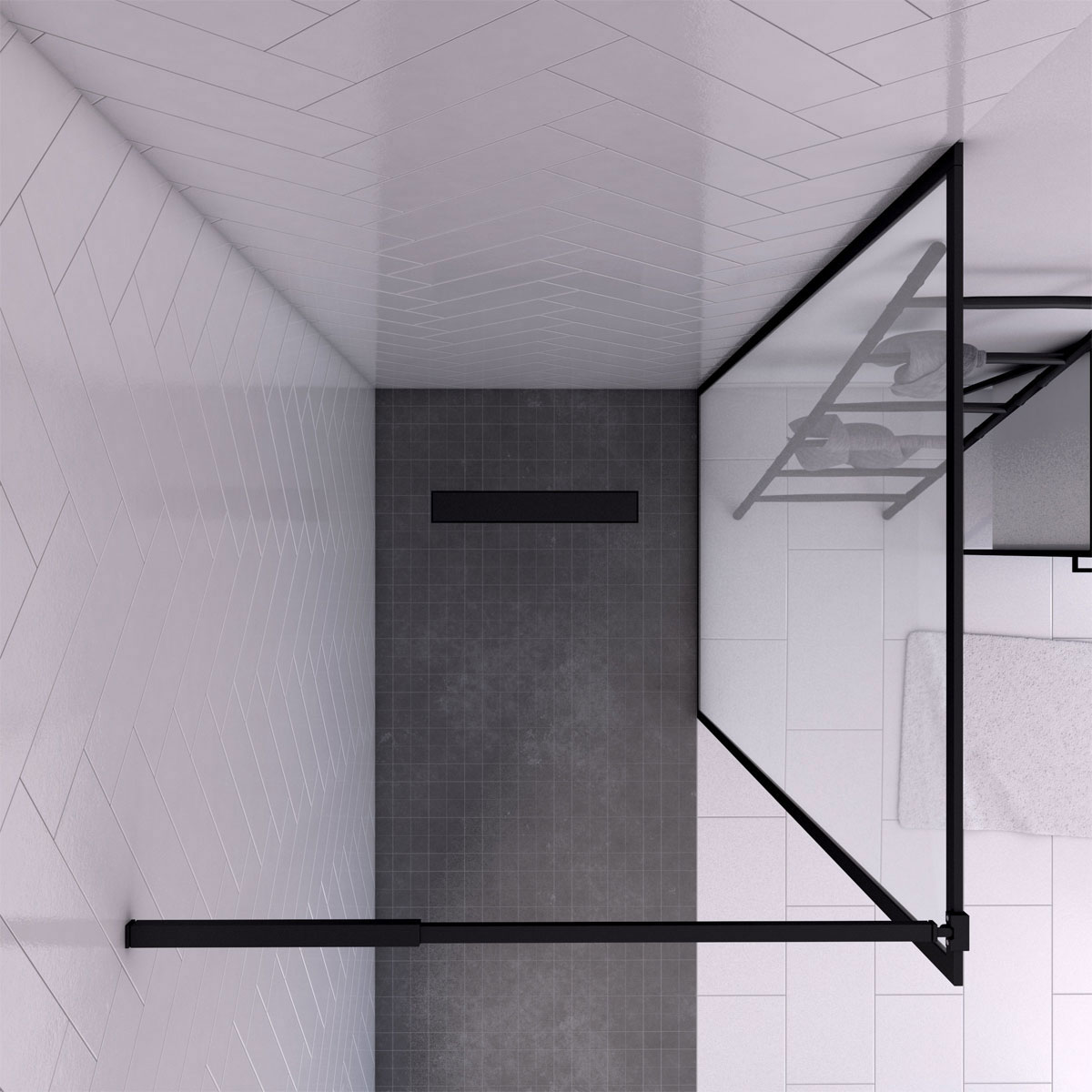 Aurlane Walk In Dusche Dark Edge 90 x 200 cm Bild 2