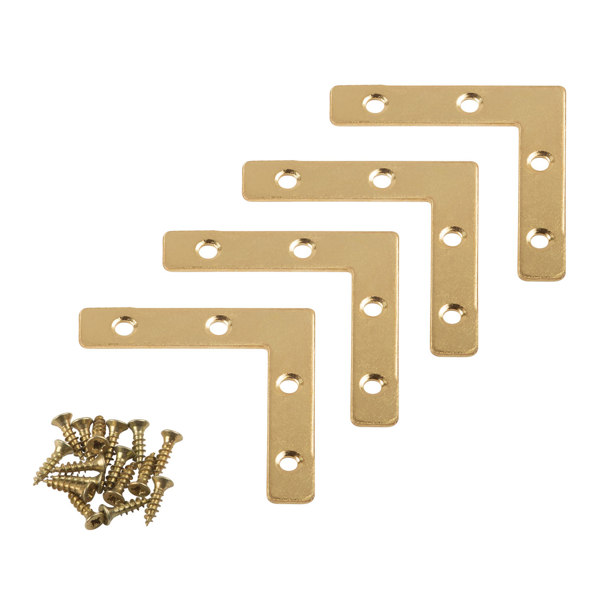 Suki Möbelwinkel vermessingt flach 1,5 mm 4 Stück Bild 3