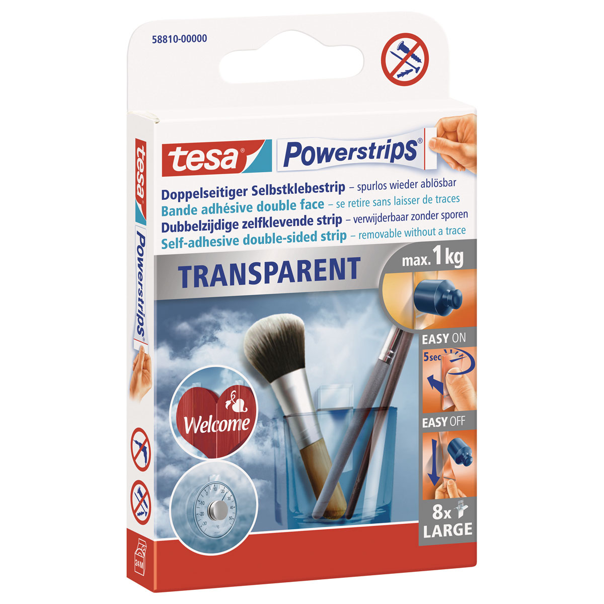 Tesa Powerstrips transparent Strips Bild 2