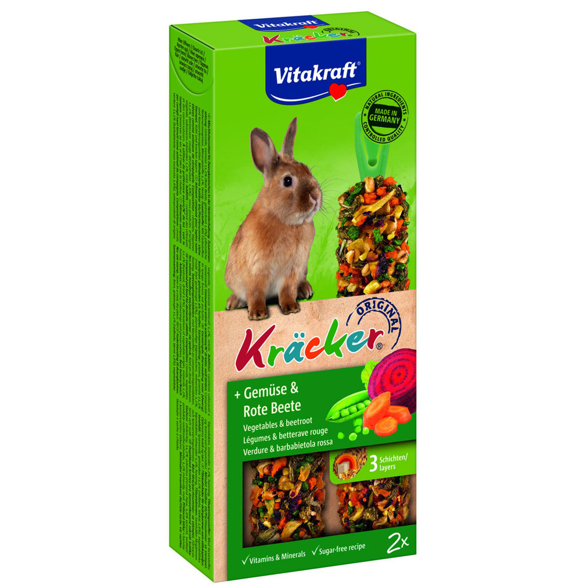 Vitakraft  Kräcker Gemüse Rote Beete für Zwergkaninchen