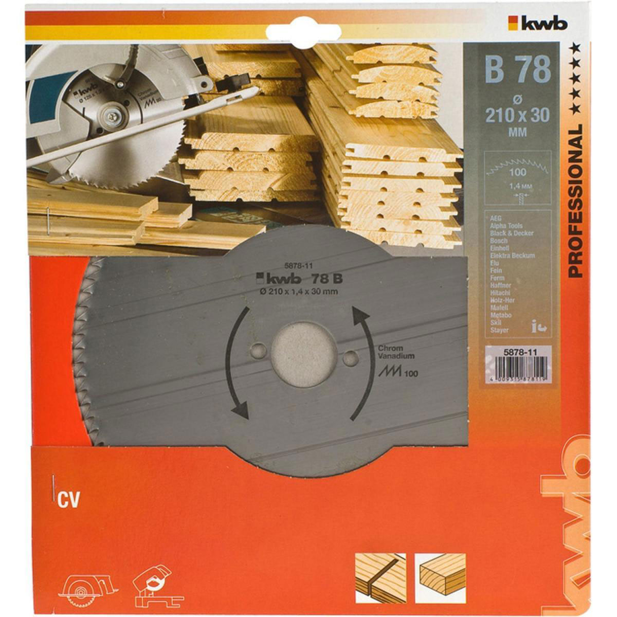 kwb  Profilholz-Kreissägeblätter für Handkreissägen Durchmesser 210x30 mm Bild 2