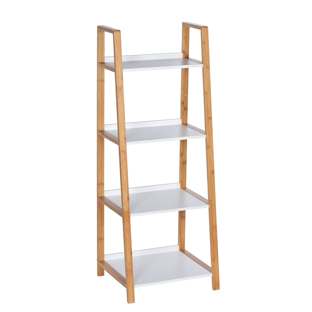 Wenko  Regal Finja aus Bambus mit 4 Etagen 43 x 112 x 36 cm Bild 1