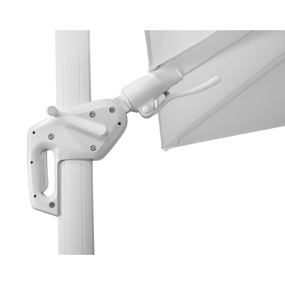 Schneider Schirme Ampelschirm Rhodos Twist Bianco 300 x 300 cm weiß Bild 8