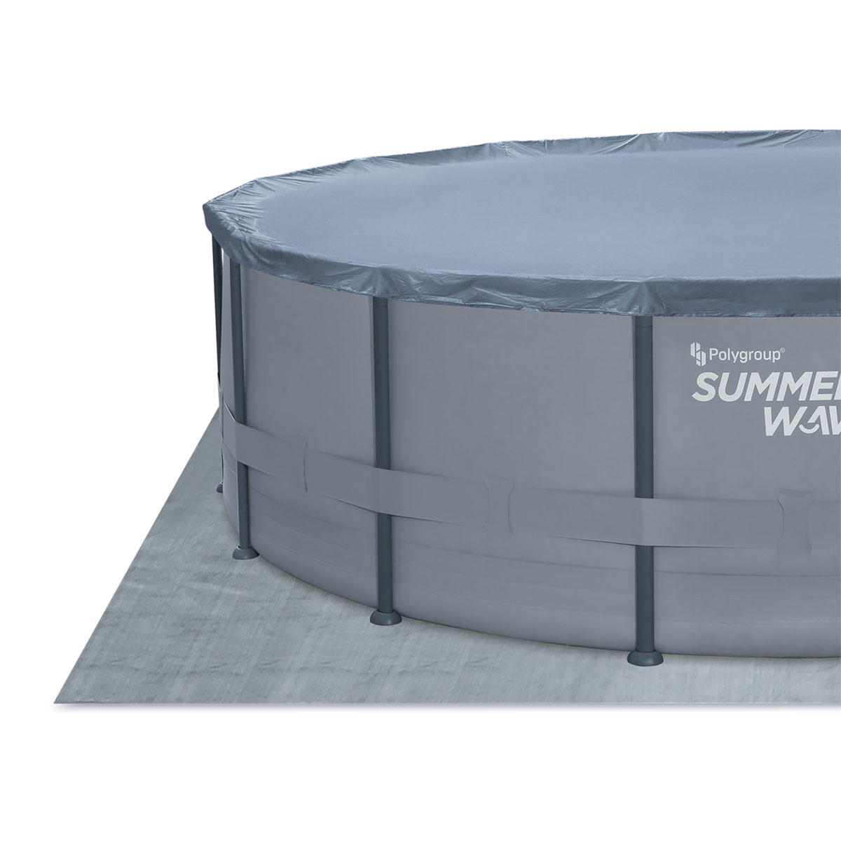 Summer Waves Elite Frame Pool 549x549x132cm Anthrazit Bild 7