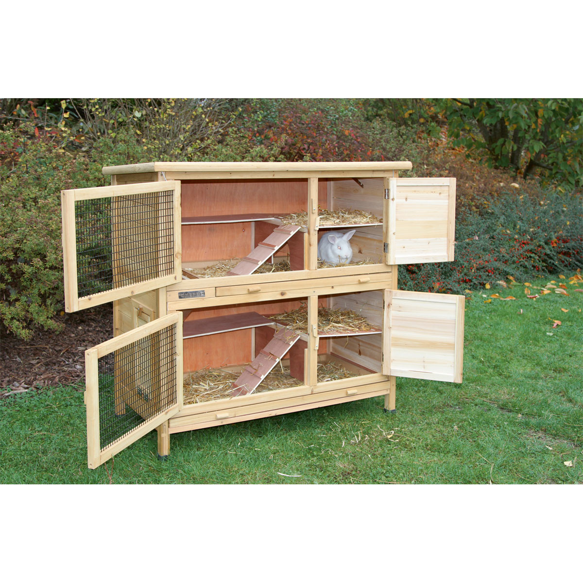 Kleintierstall Appartment Flat 115 x 118 x 61 cm natur Bild 1