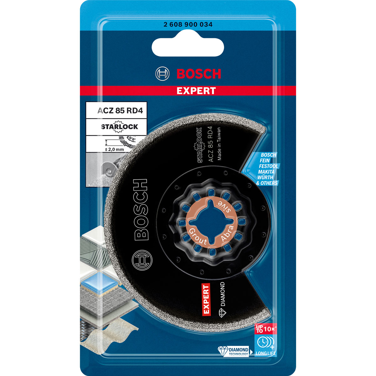 Bosch Professional  Expert Grout Segment Blade ACZ 85 RD4 Blatt für Multifunktionswerkzeuge 85 mm Bild 2